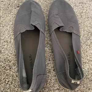 Women’s grey slip on flats